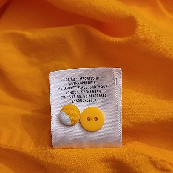 Moulinette Soeurs Anthropologie Melora Yellow Polka Dot Dress in size 2 - Picture 16 of 16